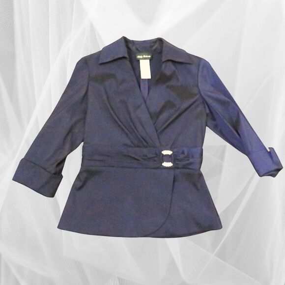 Kathy Roberts Women’s Dressy Purple Fitted Blouse 8, Semi Formal Top For Parties - Picture 1 of 9